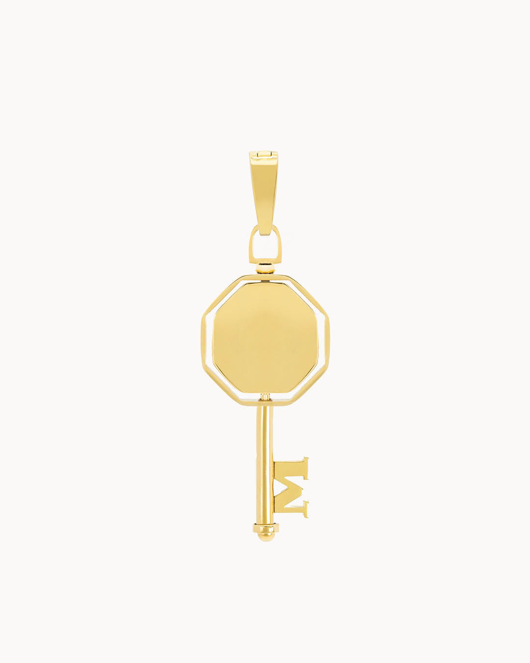 Muftieħ Spin Engravable Pendant, Gold