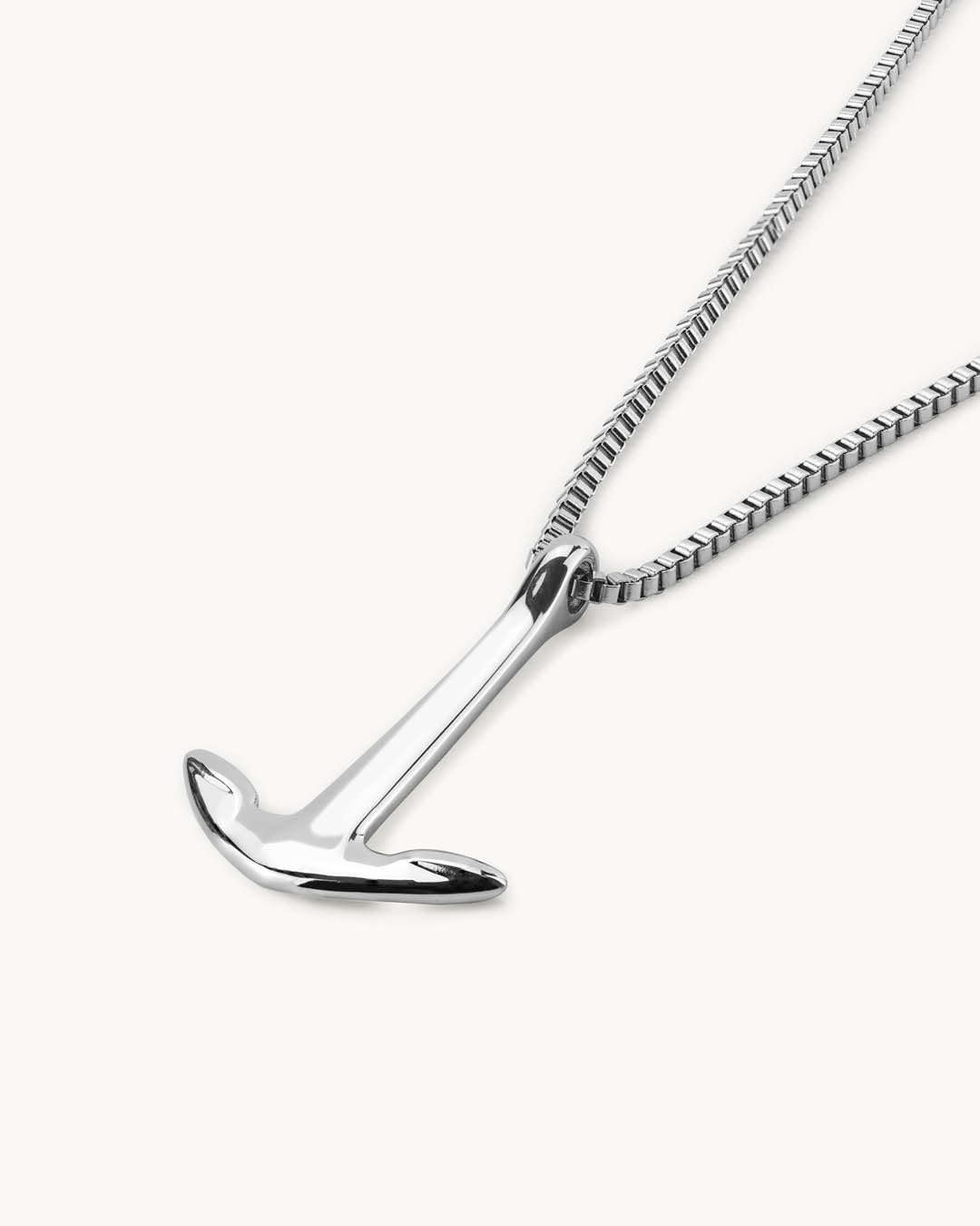 Friendship Anchor Necklace , Silver