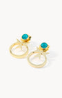 May Birthstone Friendship Maltese Cross Ħabbata Earring Set, Gold