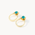 May Birthstone Friendship Classic Ħabbata Earring Set, Gold