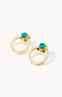 May Birthstone Friendship Octagon Ħabbata Earring Set, Gold
