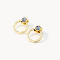 June Birthstone Strength Octagon Ħabbata Earring Set, Gold