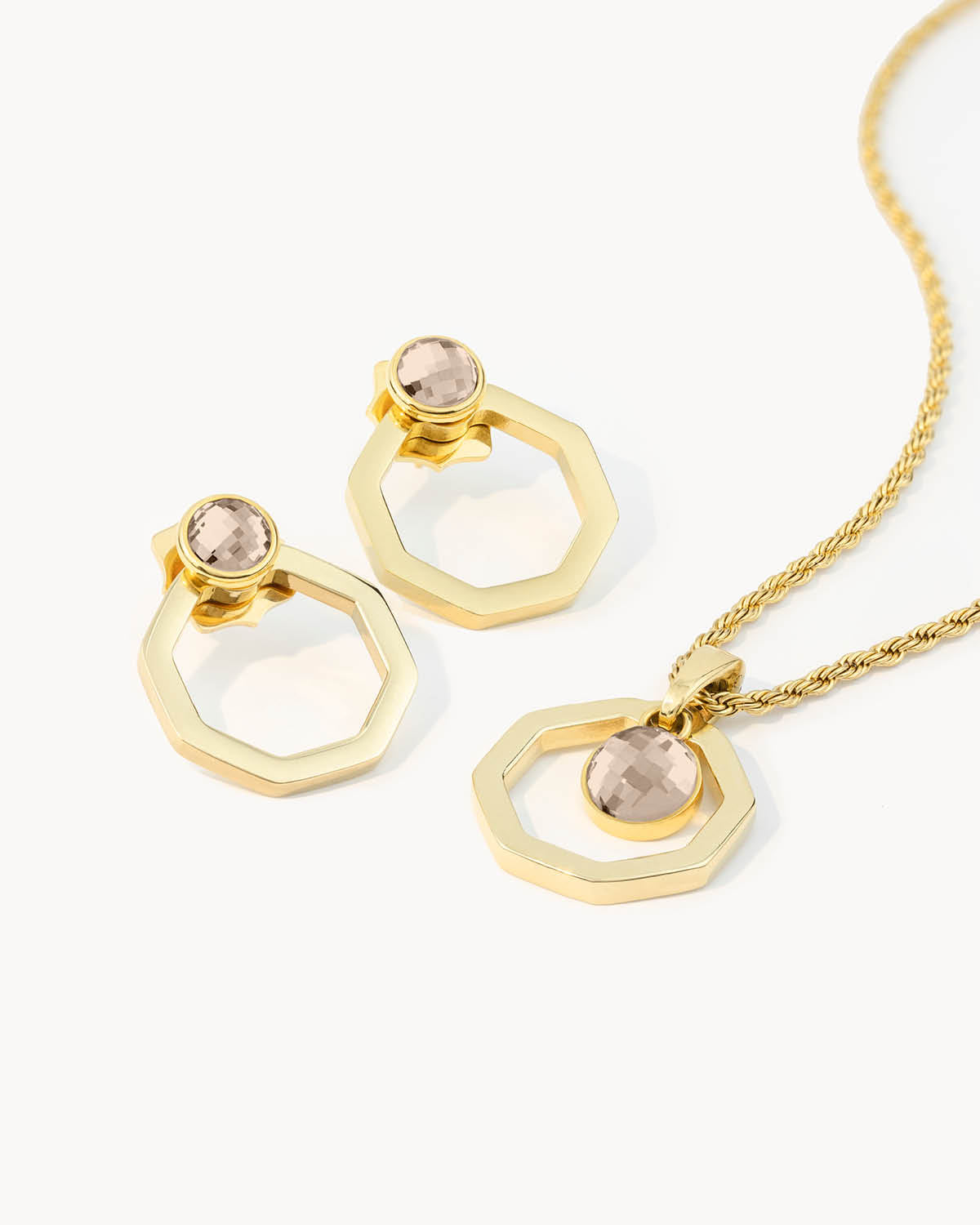Liebe Achteck Habbata Komplettset, Gold