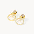 October Birthstone Love Maltese Cross  Ħabbata Earring Set, Gold