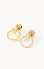 October Birthstone Love Maltese Cross  Ħabbata Earring Set, Gold