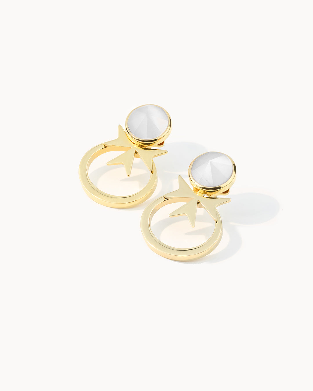Maltese Cross Ħabbata Earring Set, Gold