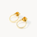 November Birthstone Happiness Classic Ħabbata Earring Set, Gold