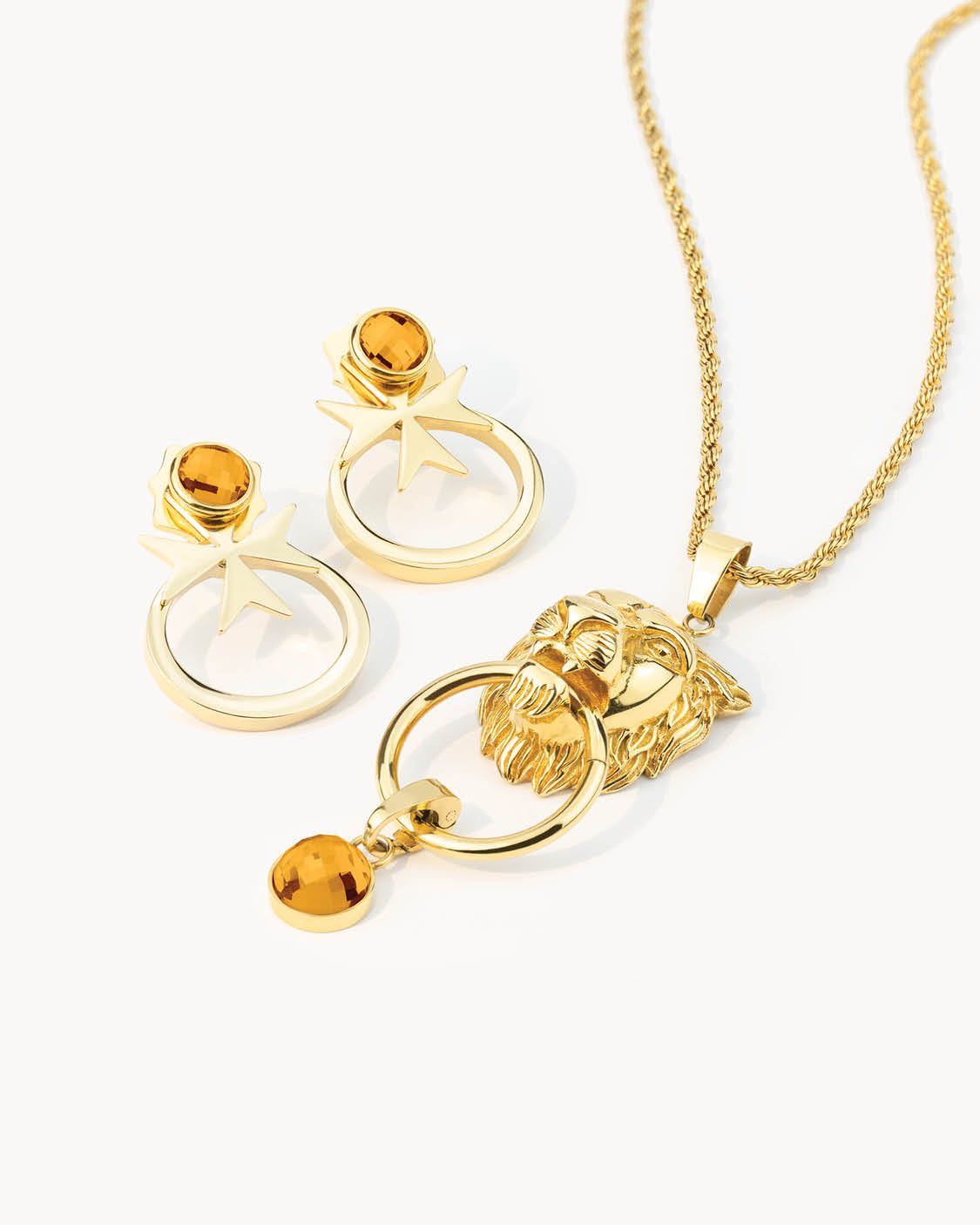   Birthstone Lion Habbata Full Set, Gold
