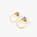 December Birthstone Uniqueness Classic Ħabbata Earring Set, Gold