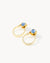 December Birthstone Uniqueness Classic Ħabbata Earring Set, Gold