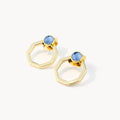December Birthstone Uniqueness Octagon Ħabbata Earring Set, Gold