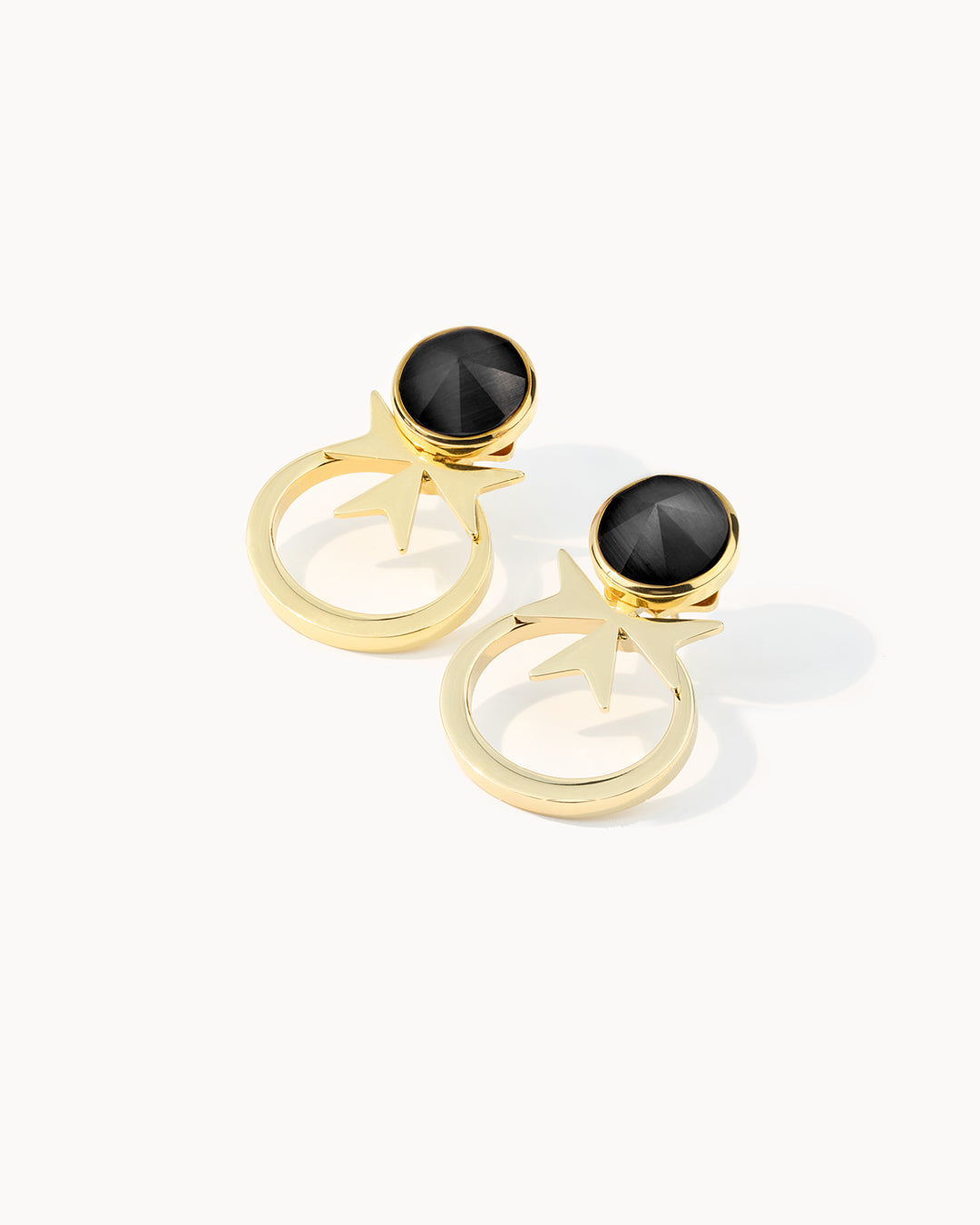 Power Maltese Cross Ħabbata Earring Set, Gold