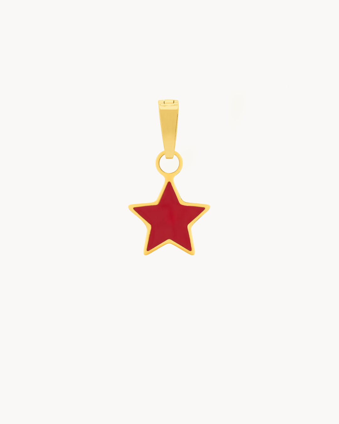 Red Star Pendant, Gold