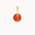 Red Signature Cateye Pendant, Gold