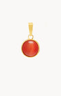 Red Signature Cateye Pendant, Gold