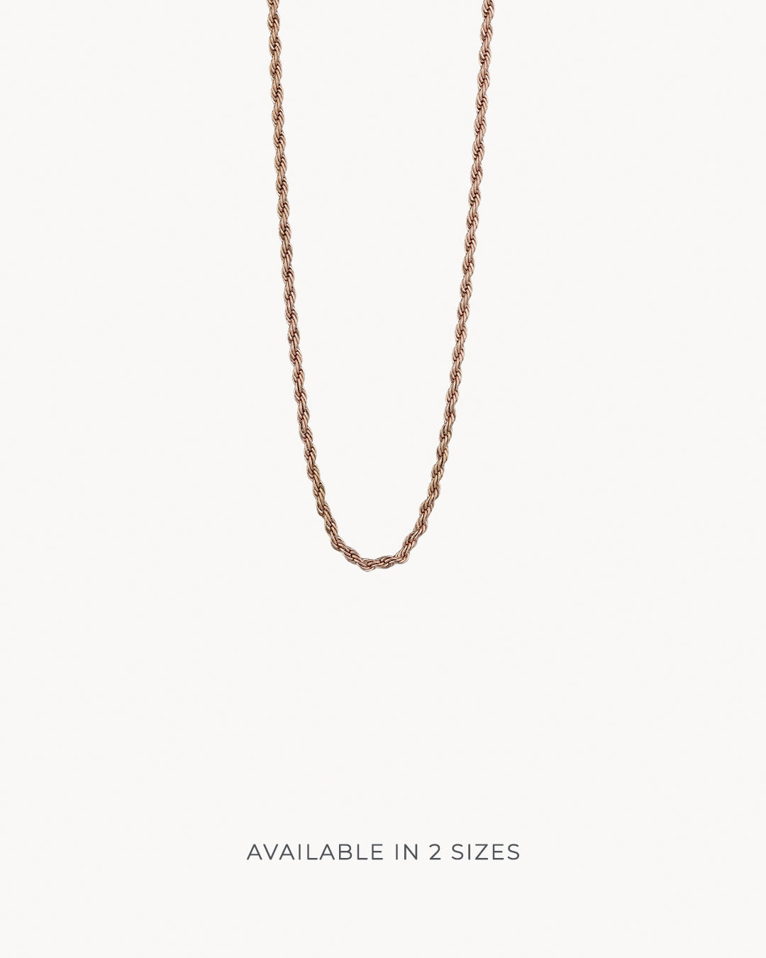 Chaîne Corde, Or Rose