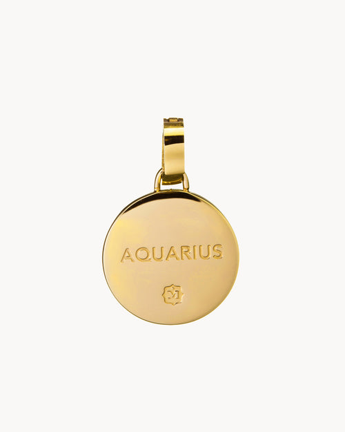 Aquarius Pendant, Gold (20 Jan-18 Feb)