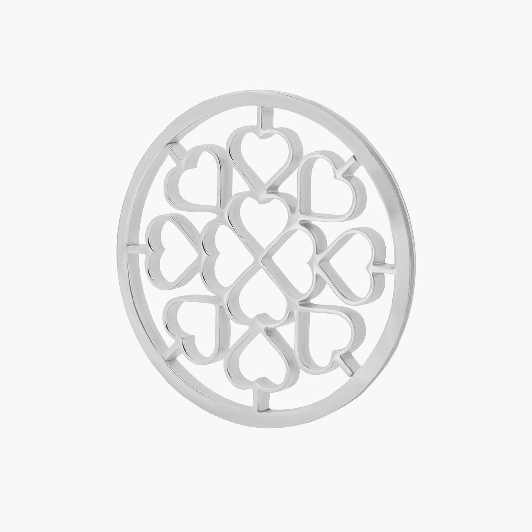 Hearts Twist Back, Silver