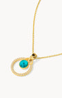 May Birthday Halo Necklace Set, Gold