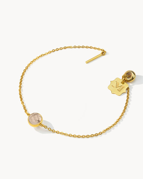 October Birthstone Signature Bracelet Set, Gold