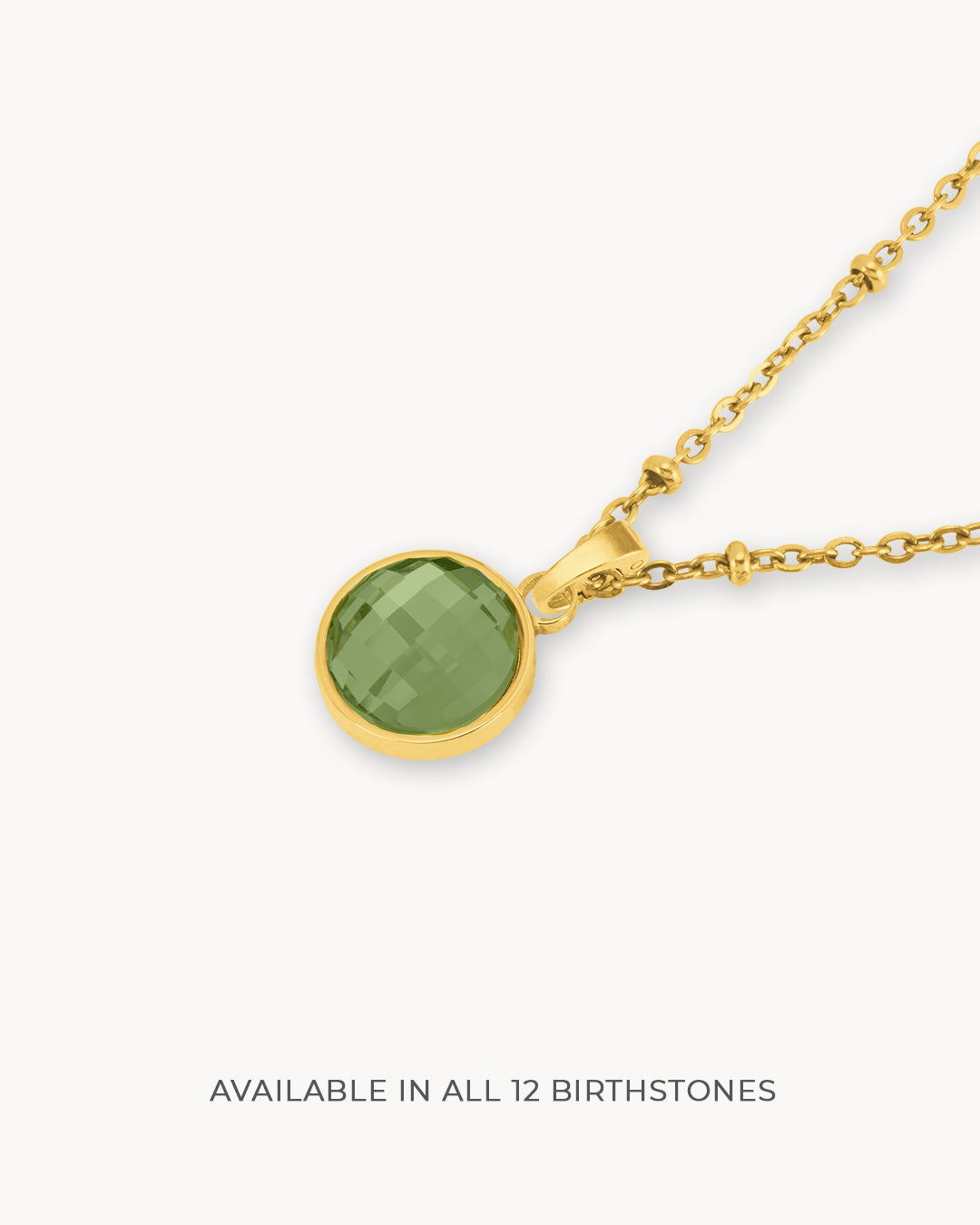 August Signature Birthstone Necklace Set, Gold