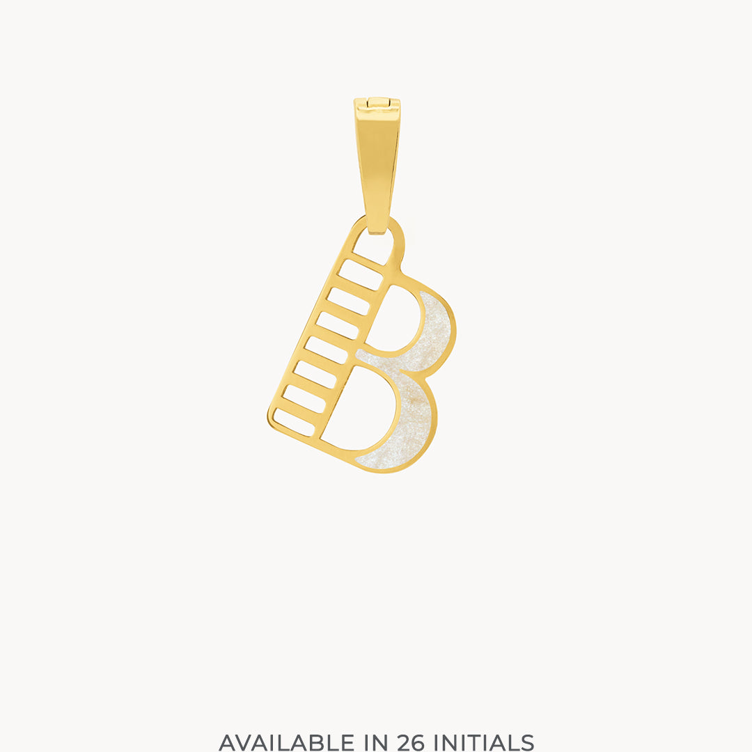 B Dainty Siġill Initial Pendant