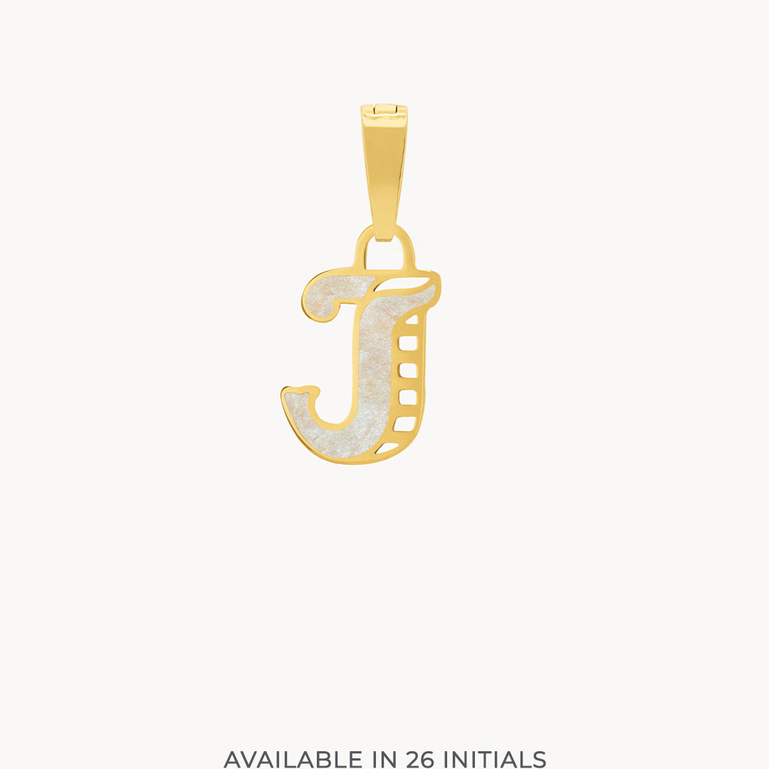 J Dainty Siġill Initial Pendant