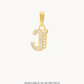 J Dainty Siġill Initial Pendant