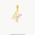 K Dainty  Siġill Initial Pendant