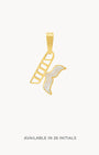 K Dainty  Siġill Initial Pendant
