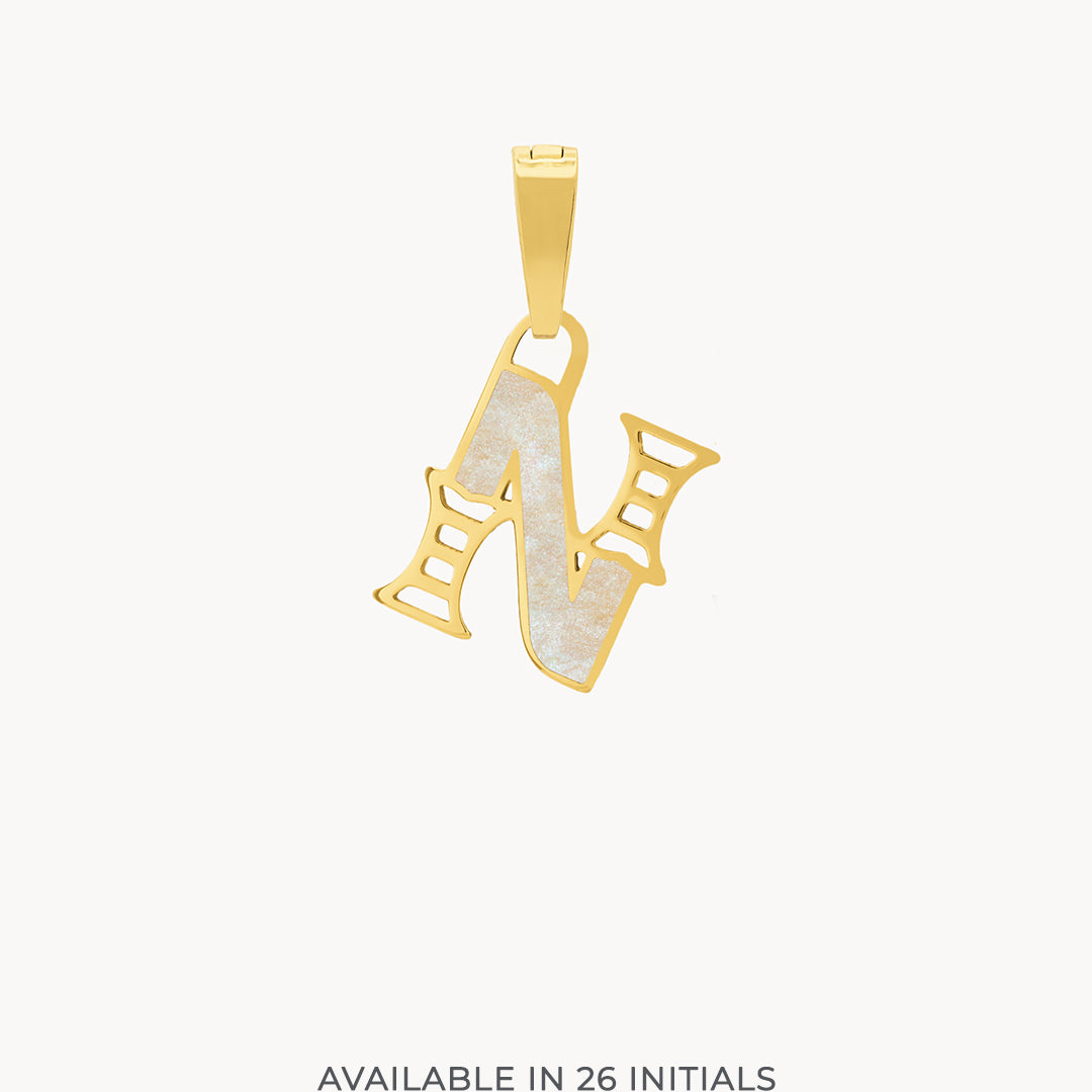 N Dainty Siġill Initial Pendant