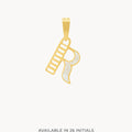 R Dainty Siġill Initial Pendant