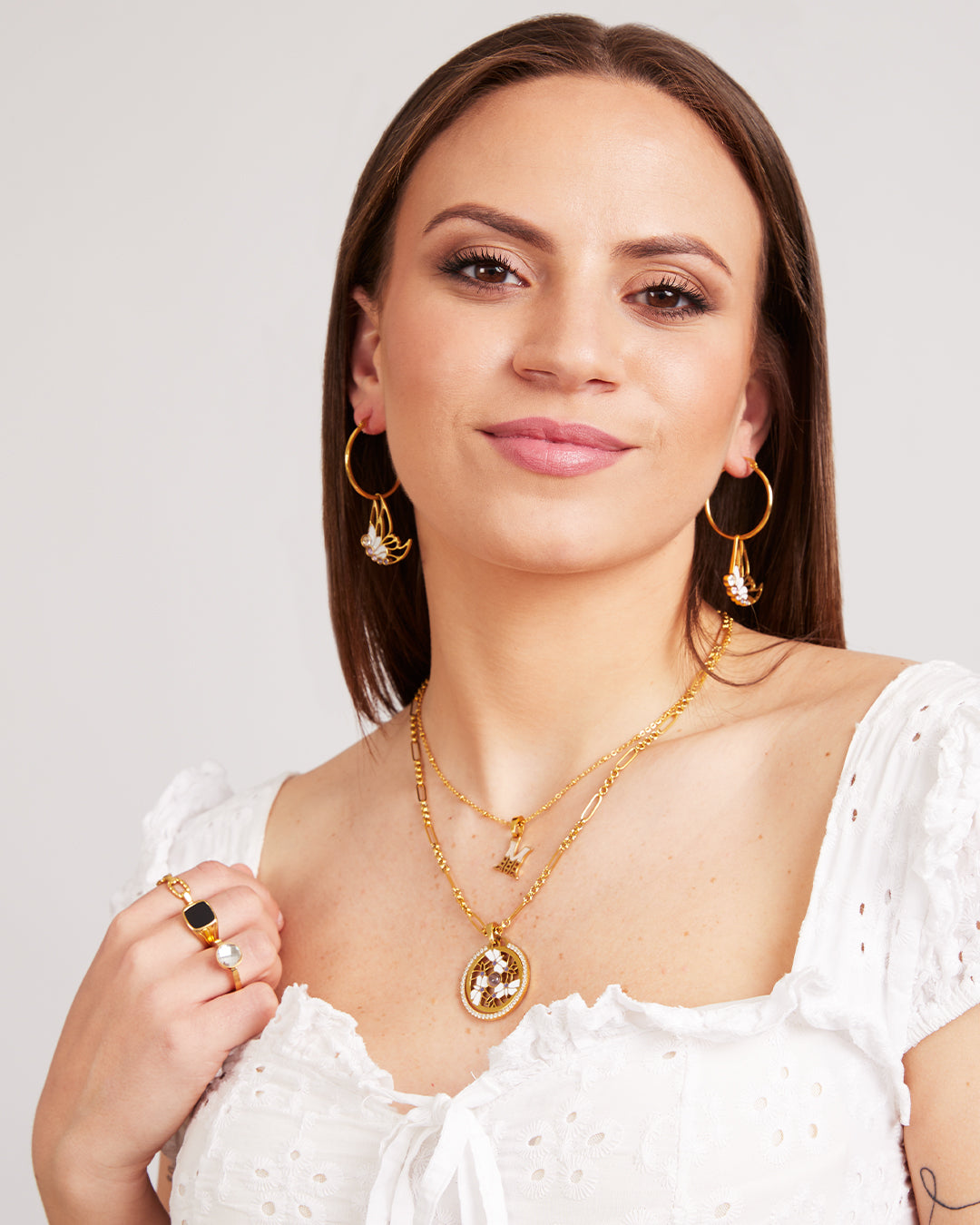 Renewal Butterfly Necklace Set, Gold
