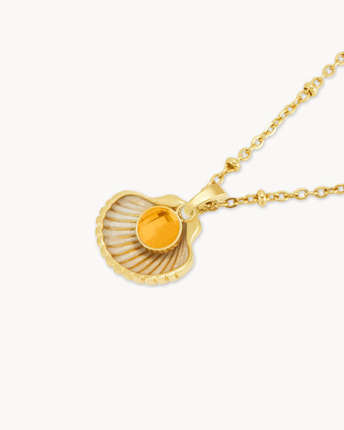 November Lucky Vibes Birthstone Necklace Set, Gold