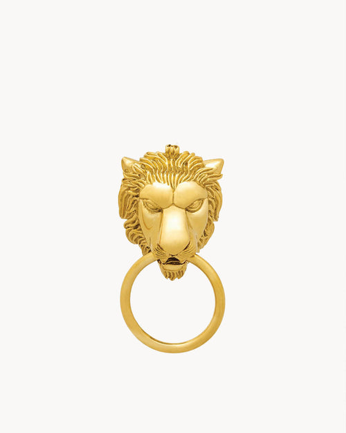 Lion Ħabbata Brooch, Gold