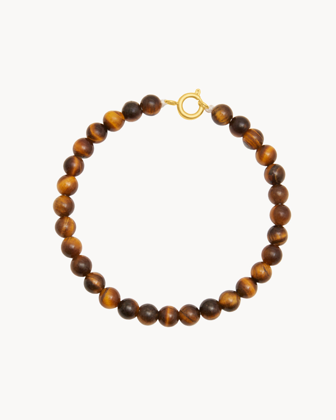 Resilience Stone Tiger Eye Charm Bracelet, Gold