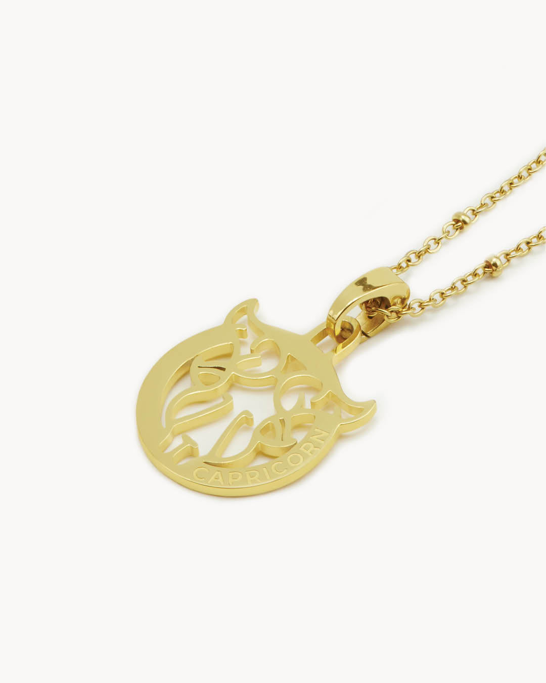 Steinbock-Sternzeichen-Halsketten-Set, Gold
