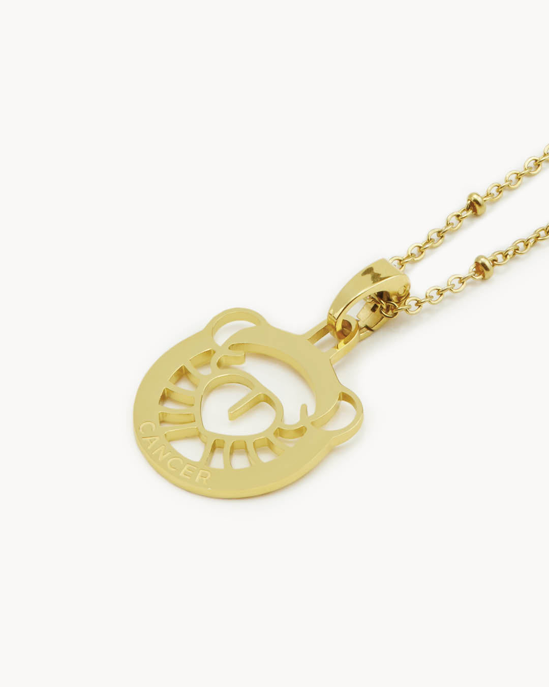 Krebs-Sternzeichen-Halsketten-Set, Gold