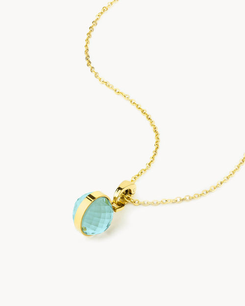 March Birthstone Little Moments Necklace Set, Gold