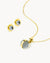 June Birthstone Little Moments Necklace and Stud Earrings Set, Gold