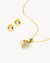 October Birthstone Little Moments Necklace and Stud Earrings Set, Gold