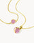 Devotion Birthstone February Little Moments Necklace and Bracelet Set, Gold