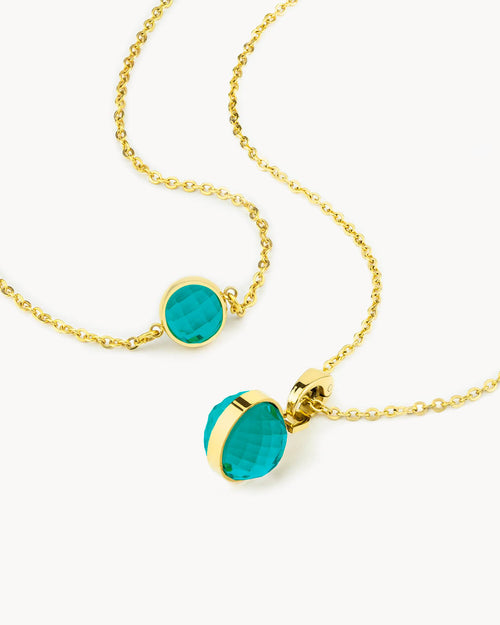 Friendship Birthstone May Little Moments Halskette und Armband Set, Gold