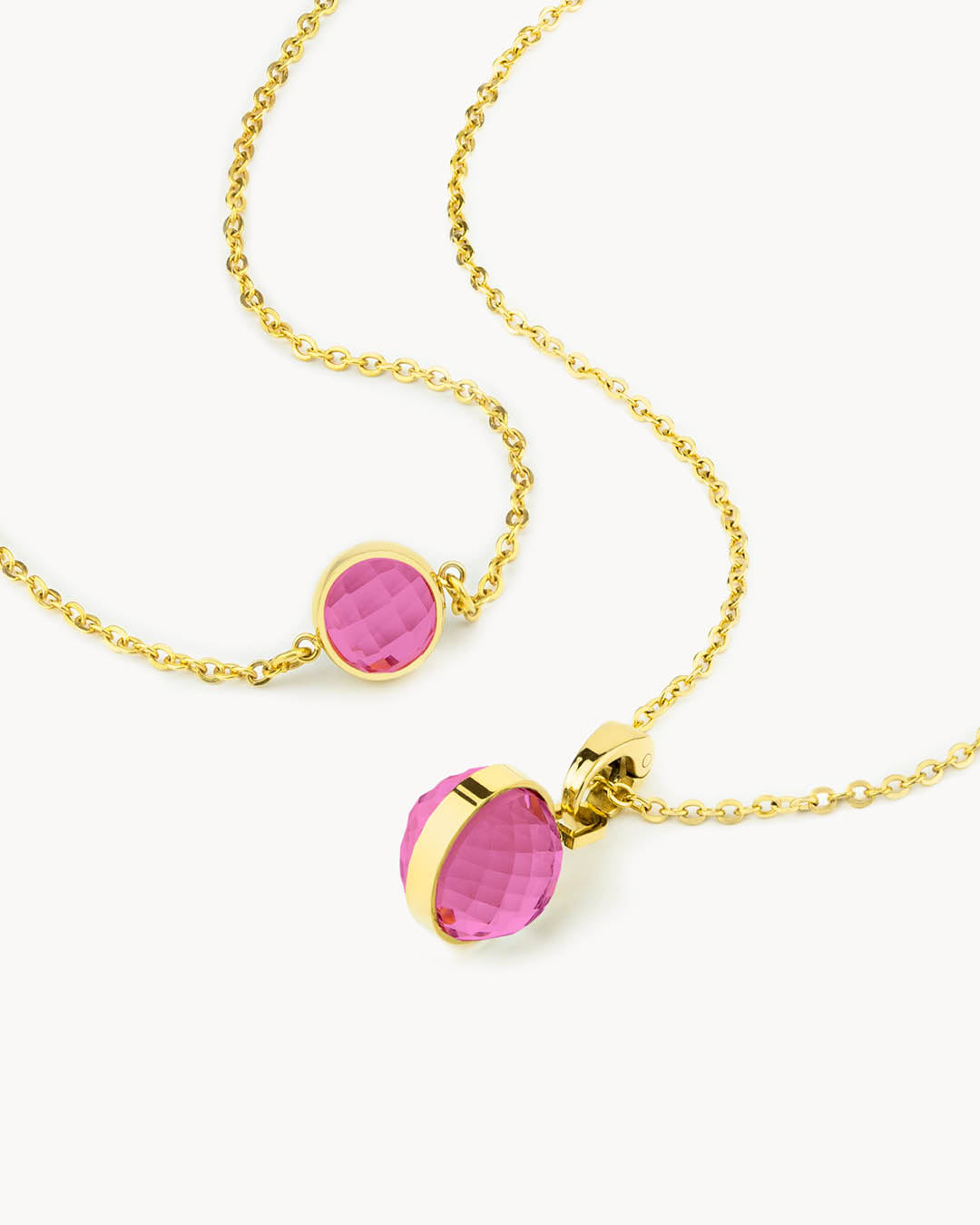 Joy Birthstone July Little Moments Necklace and Bracelet Set, Gold