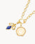 V Sigill Initial Fleur-De-Lis Teacher Necklace Set, Gold