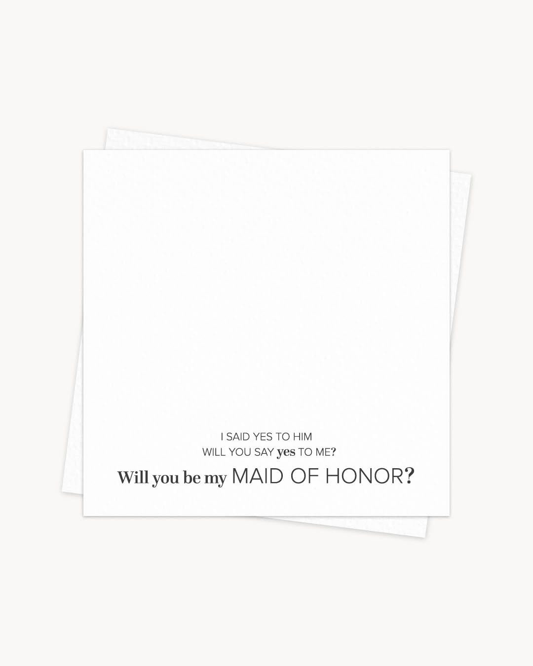 Maid of Honor Gift Card
