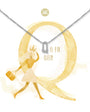 Q Necklace, Silver