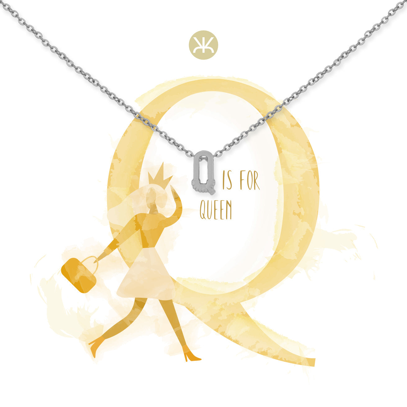 Q Necklace, Silver