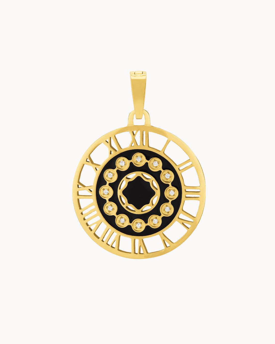 The Clock Pendant, Gold