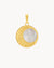 Protection Statement Crescent Moon Pendant, Mother of Pearl, Gold